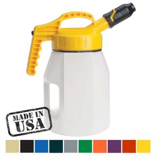 OILSAFE 5L Jug with Mid Green Stumpy Spout Lid